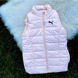 Puma Puffer Vest Pale Pink Medium Girls 10/12